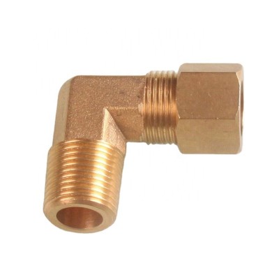 High Quality Pneumatic Brass/Copper 10mm Gas Pipe Compression Fittings Elbow